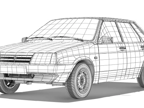 VAZ Lada 21099 Samara 1991 3D Model