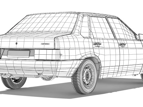 VAZ Lada 21099 Samara 1991 3D Model