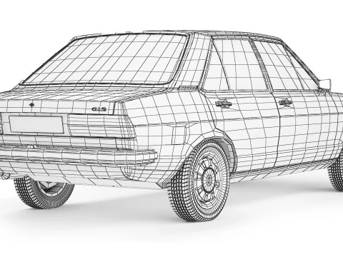 Audi 80 GLS B1 1976 3D Model