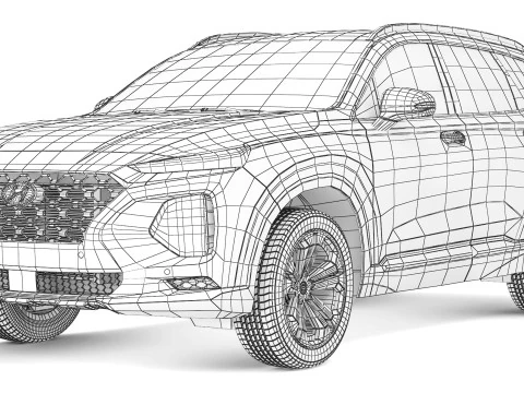 Hyundai Santa Fe 2019 3D Model