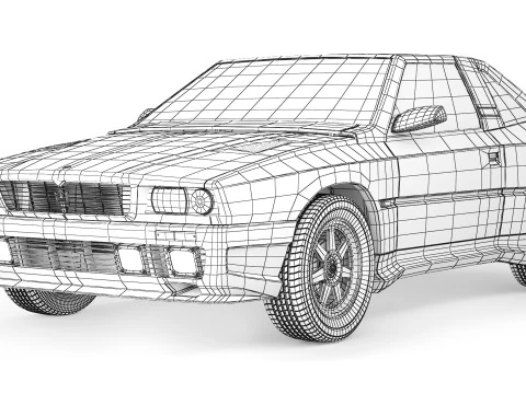 Maserati Shamal 1990 3D Model