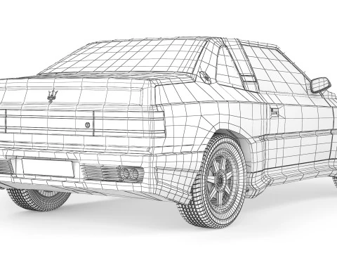 Maserati Shamal 1990 3D Model