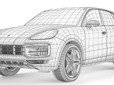 Porsche Cayenne Turbo 2018 Model 3D