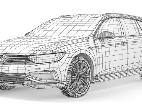 Volkswagen Passat B8 FL Variant R-Line Edition 2020 3Dモデル