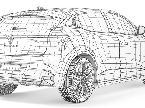 Renault Megane E-Tech 2022 3D Model