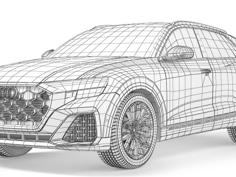 Audi Q8 2024 3Dモデル