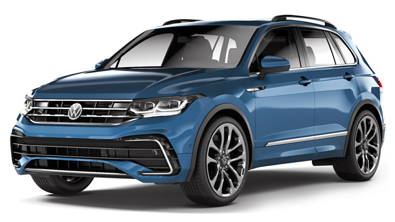 Volkswagen Tiguan Allspace 2022 3D Модель .c4d .max .obj .3ds .fbx .stl .blend 
