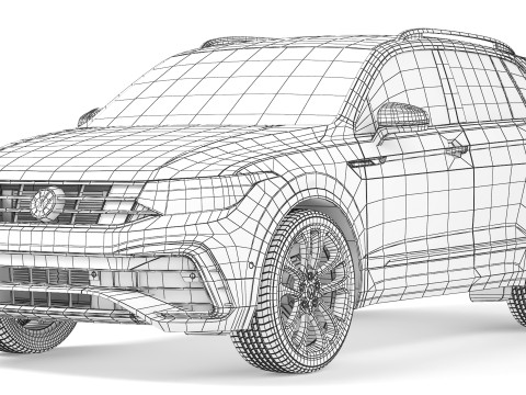 Volkswagen Tiguan Allspace 2022 3D Модель
