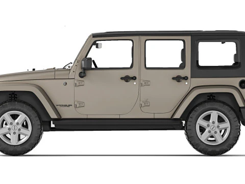 Jeep Wrangler Unlimited 2008 3D Model