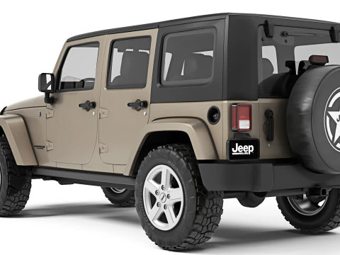 Jeep Wrangler Unlimited 2008 3D Model