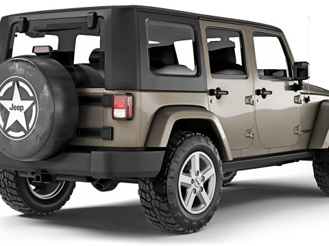 Jeep Wrangler Unlimited 2008 3D 模型