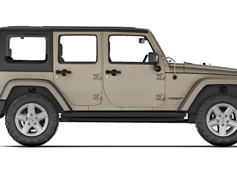Jeep Wrangler Unlimited 2008 3D Model