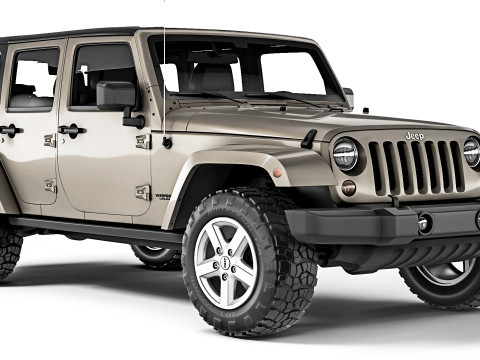 Jeep Wrangler Unlimited 2008 3D 模型