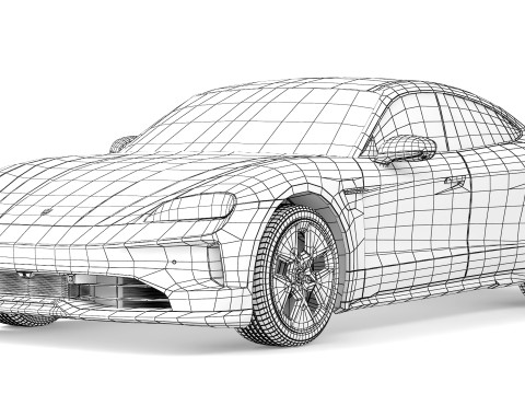 Porsche Taycan 2025 3D Model