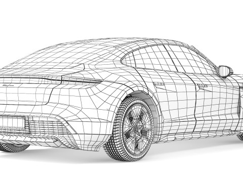 Porsche Taycan 2025 3D Model