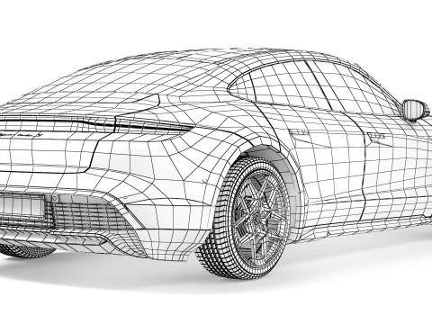 Porsche Taycan Turbo S 2020 3D Model
