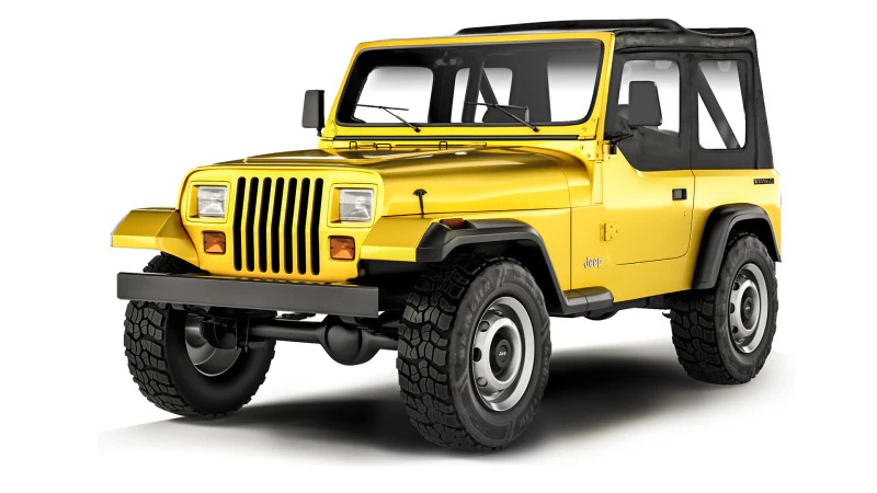 Jeep Wrangler YJ 1987 3D Model .c4d .max .obj .3ds .fbx .stl .blend 