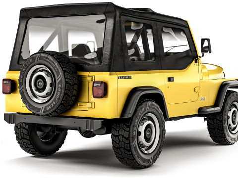 Jeep Wrangler YJ 1987 3D 模型