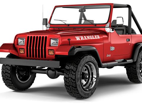 Jeep Wrangler YJ 1988 3D Модель