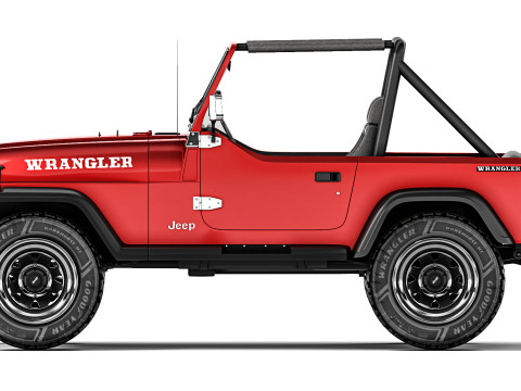 Jeep Wrangler YJ 1988 3D Модель