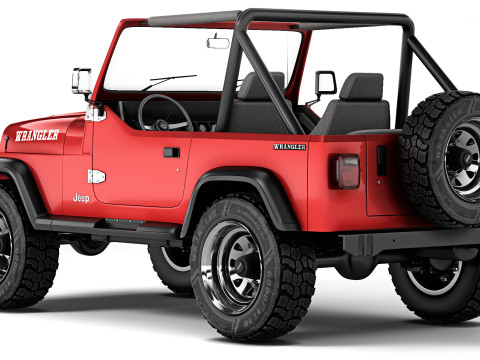 Jeep Wrangler YJ 1988 3D Модель