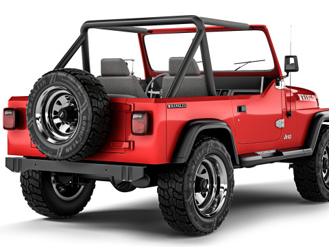 Jeep Wrangler YJ 1988 3D Модель