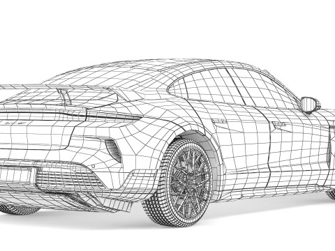 Porsche Taycan Turbo GT 2025 3D Model