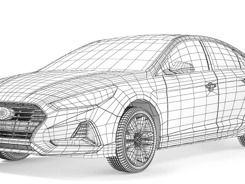 Hyundai Sonata 2018 3D Model