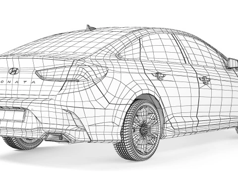 Hyundai Sonata 2018 3D Model