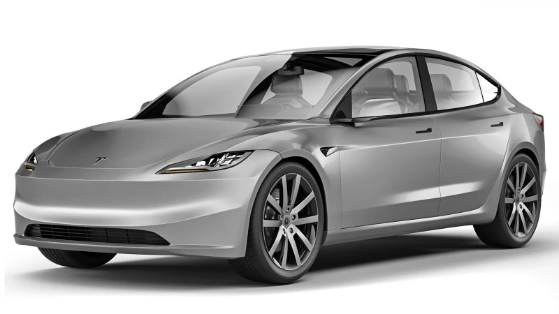 Tesla Model 3 2024 3D Model .c4d .max .obj .3ds .fbx .stl .blend 