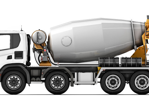 Scania G500 XT 8x4 concrete mixer 2022 3D Model