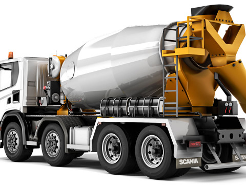 Scania G500 XT 8x4 concrete mixer 2022 3D Model