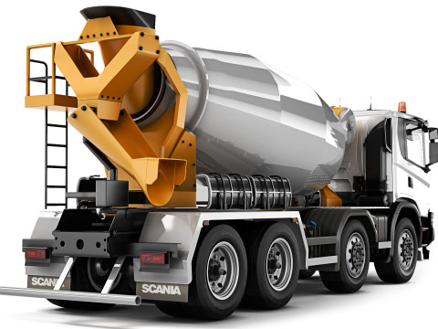 Scania G500 XT 8x4 concrete mixer 2022 3D Model
