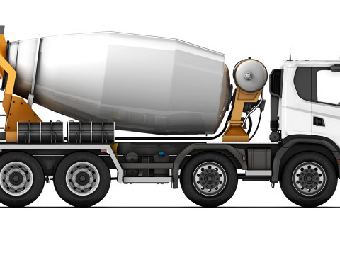 Scania G500 XT 8x4 concrete mixer 2022 3D Model