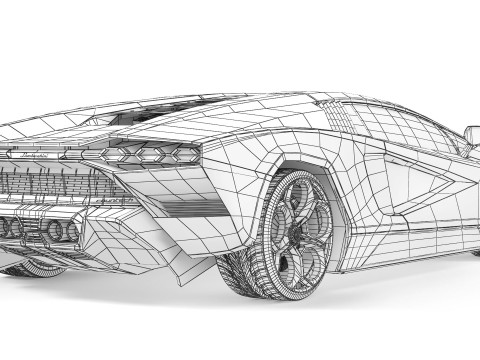 Countach LPI 800-4 2021 Modèle 3D