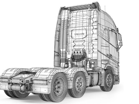 Volvo FH16 6x2 2022 Modèle 3D