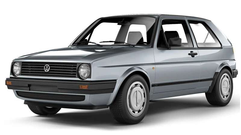 Volkswagen Golf II 3-door 1983 3D Model .c4d .max .obj .3ds .fbx .stl .blend 