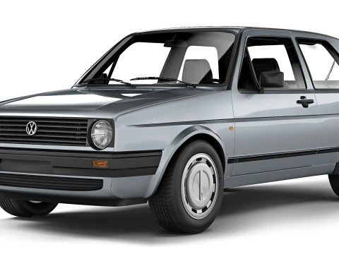 Volkswagen Golf II 3 porte 1983 Modello 3D