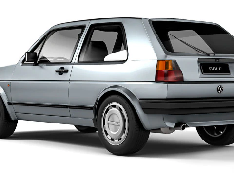 Volkswagen Golf II 3-door 1983 3D Model
