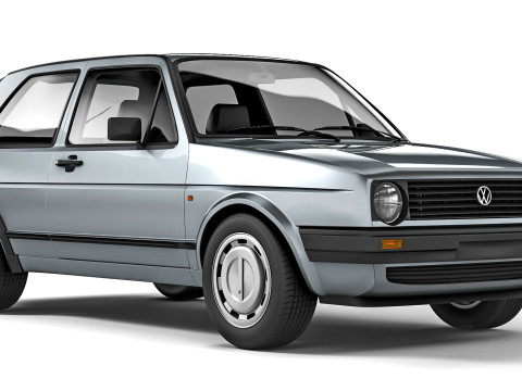 Volkswagen Golf II 3-door 1983 3D Модель