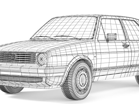 Volkswagen Golf II 3-door 1983 3D Модель