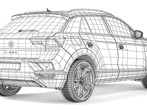 Volkswagen T-Roc 2022 3D Model