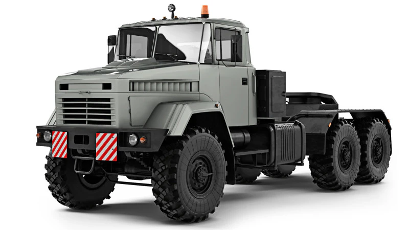 KrAZ 6446 truck tractor 2006 3D Model .c4d .max .obj .3ds .fbx .stl .blend 