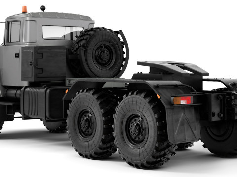 KrAZ 6446 truck tractor 2006 Modèle 3D