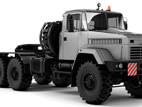 KrAZ 6446 truck tractor 2006 3D Model