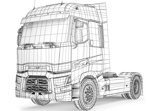 Renault T520 42 2018 3D Model