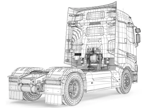 Renault T520 42 2018 3D Model