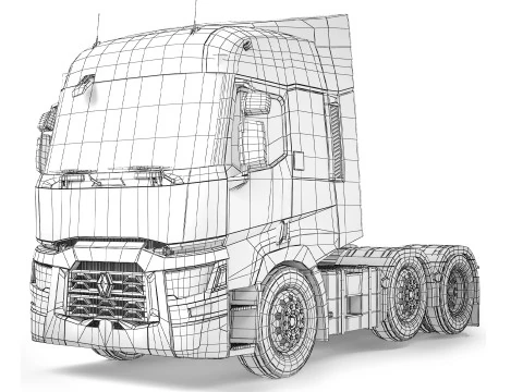 Renault T460 6x2 2015 3D Model