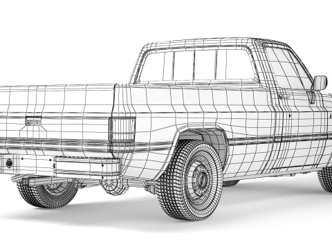 GMC Sierra 1500 1985 3D Модель