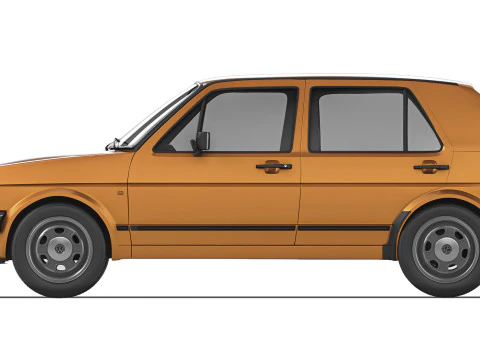Volkswagen Golf II 5-door 1983 3D Model